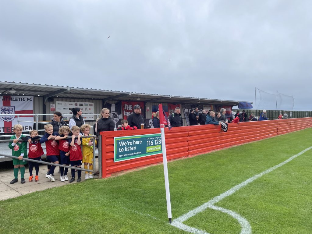 Fans at BM Bi-Fold Green Lane, Redcar Athletic's home ground.