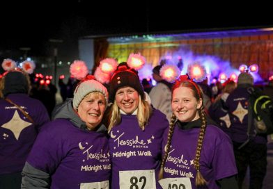 Hundreds turn out for midnight charity walk